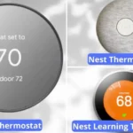 three Nest Thermostat models