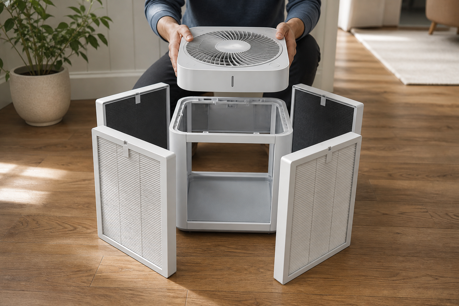 Assembling the powerful and portable AirFanta 3Pro air purifier.